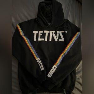 Tetris Retro Video Game Japanese Streetwear Hoodie Medium